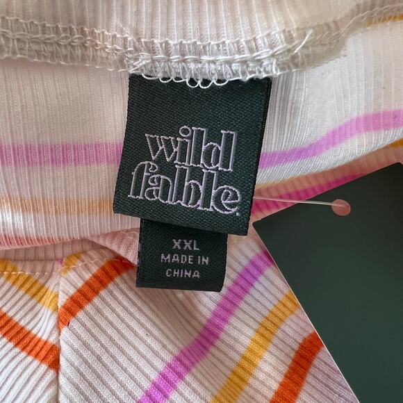 Wild Fable Women's Orange Striped Open Back Tiny Tank Top - Size XXL - NWT - Picture 2 of 5